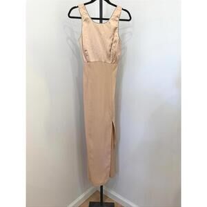 Vintage NWT Gantos Night Way Size 8 Elegant Sleeveless Maxi Dress with Side Slit